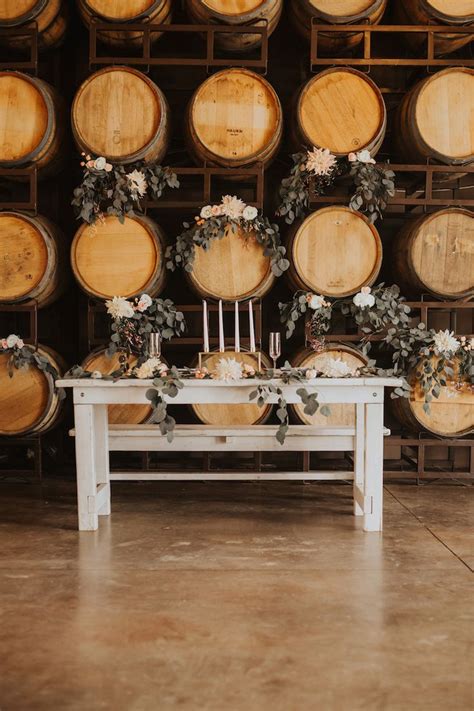 Gorgeous Blush Gold Rustic Winery Wedding Ideas Winery Weddings Winery Wedding Decorations