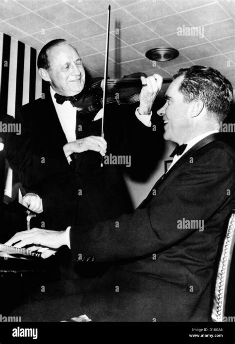 Comedian Jack Benny With His Violin Teams Up With Vice President