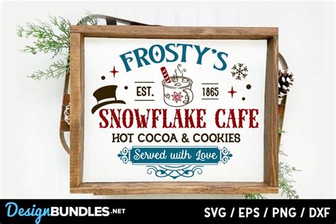 Frosty S Snowflake Cafe Hot Cocoa Svg