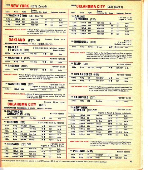 American Airlines Old Timetable - FlyerTalk Forums