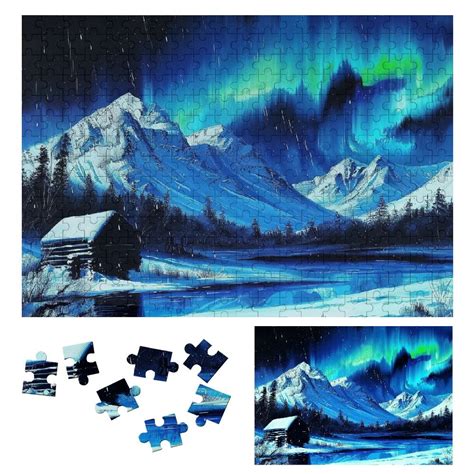 JEUXUS Aurora Borealis Wooden Puzzle Challenging Difficult Wood Puzzles