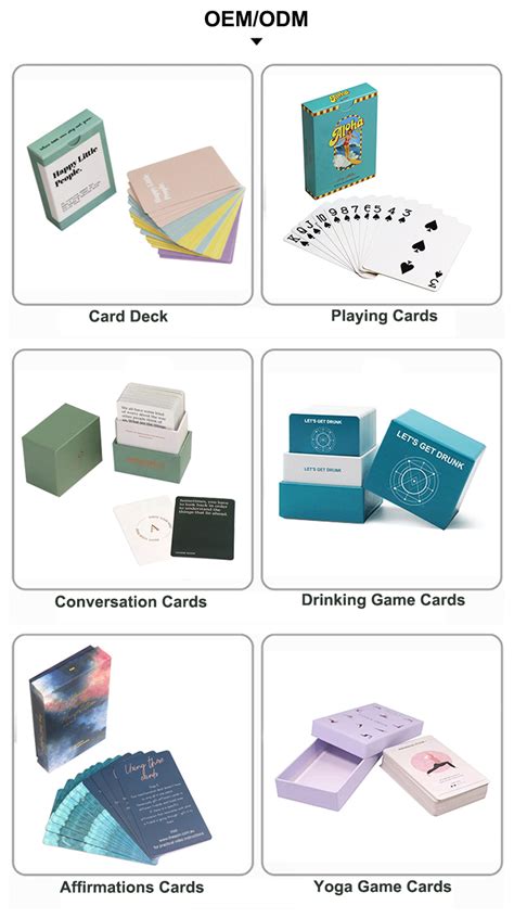 Full Color Cheap Custom Card Game Create Tuck Boxes Packaging Card