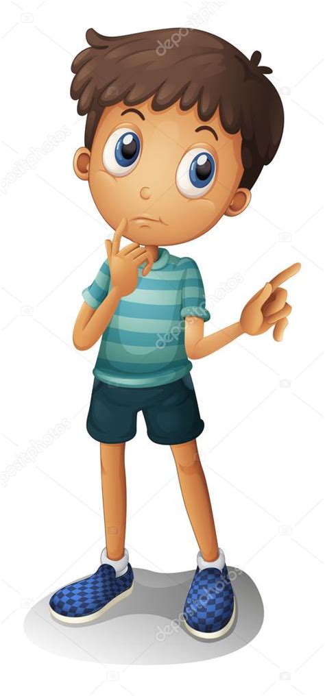 A young boy thinking Stock Vector by ©interactimages 18832631