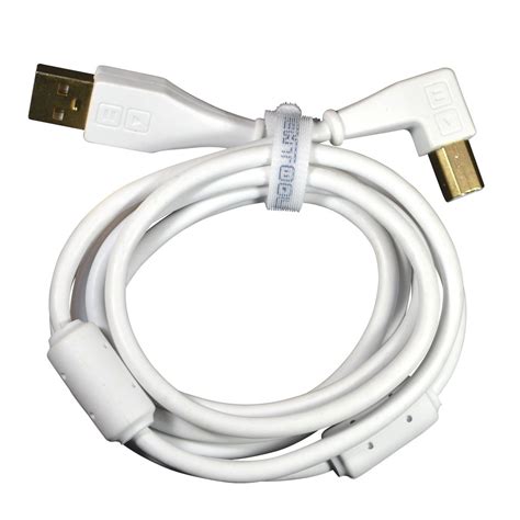 DJ Tech Tools Chroma Angled USB B Cable 1 5m White At Gear4music