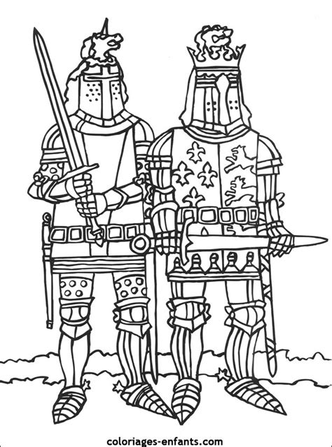 Les Coloriages De Chevaliers Imprimer