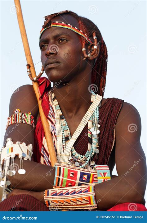 Proud Maasai Warrior In Loitoktok Kenya Editorial Photo Image Of