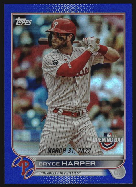 Topps Opening Day Blue Foil Bryce Harper Nm Mt Burbank