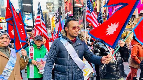 Hami Nepali Global Parade Day Time Square New York Promoting Visit