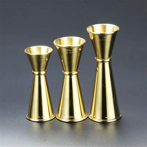 Gold Japanese Double Bar Jigger Stainless Steel Jigger Measurement