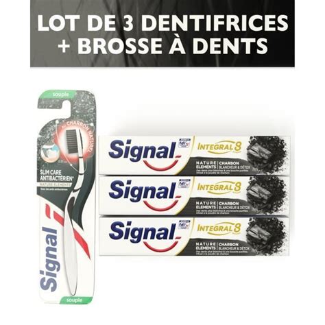 Signal Pack Brosse A Dents Dentifrices Int Gral Charbon