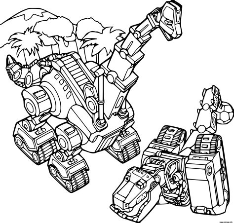 Coloriage Skya And Ty Rux Dinotrux Dessin Dinotrux Imprimer