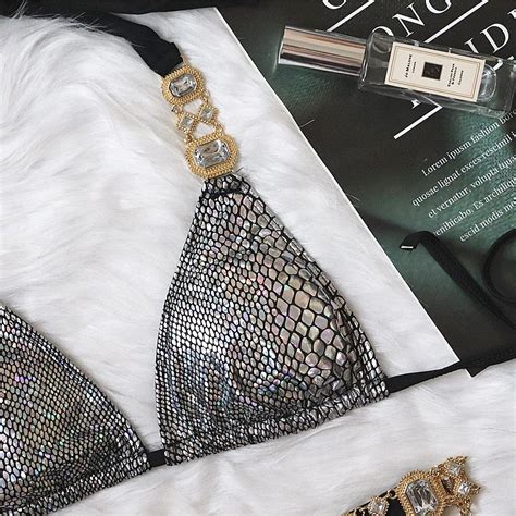 New Sexy Bikini Sexy Bikini With Gilded Snake Print Straps Push Up Bikini Brazilian Bathing