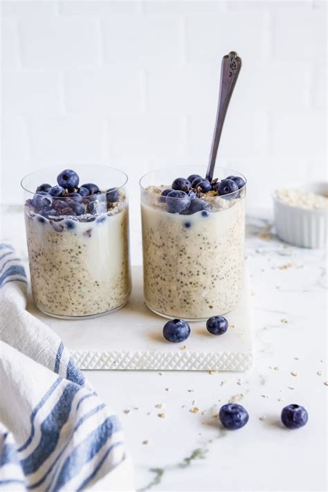 Easy Blueberry Overnight Oats Gluten Free And Vegan Basics With Bails