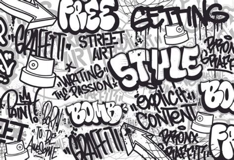 Black And White Graffiti Wallpaper