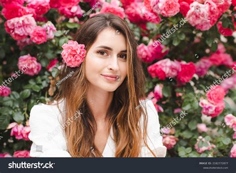 Smiling Beautiful Woman Long Blonde Hair Stock Photo Shutterstock