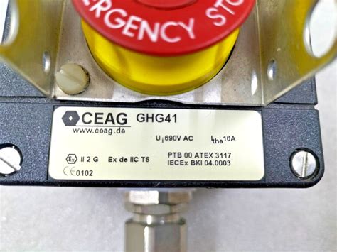 Ceag Ghg Emergency Stop Push Button Ui V Ac A Ptb Atex