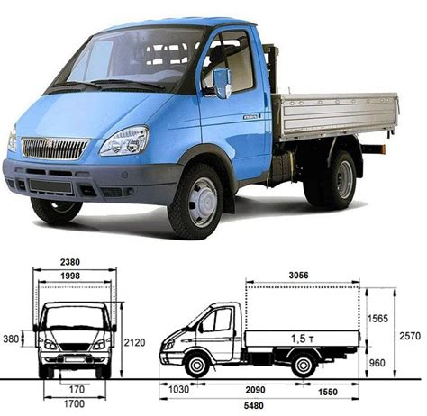 Газель 3302 размеры кузова: Размеры кузова и деталей GAZ 3302 — Таблицы ...