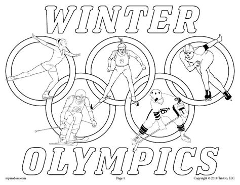 Free Printable Winter Olympics Coloring Page Supplyme