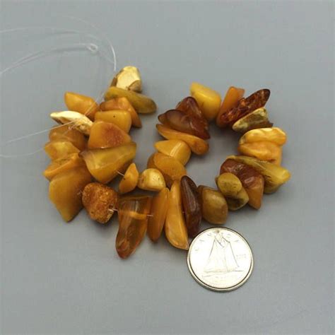 Set Of 35 Butterscotch Amber Beads Centre Drilled 25g Etsy Amber