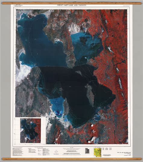 Great Salt Lake and Vicinity, Utah, Satellite Image Map. : United ...