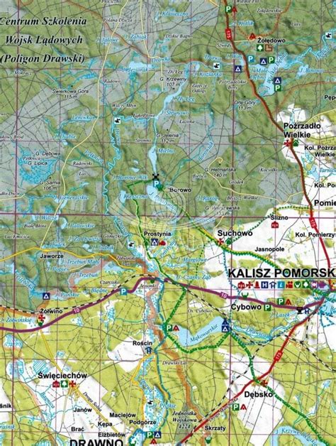 Powiat Drawski Sk Adana Mapa Turystyczna Eko Map