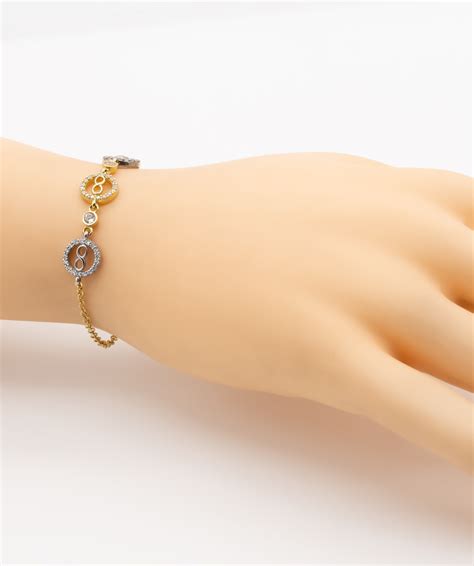 Armband Infinity Mit Zirkonia 585er Gold Bicolor A48 10978