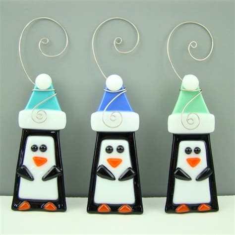 Fused Glass Penguin Etsy