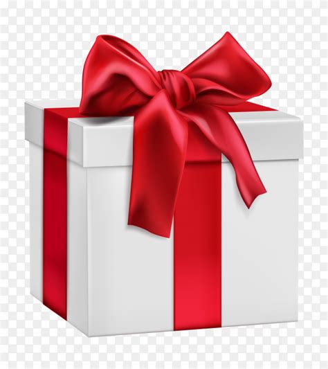 White gift box with red bow premium vector PNG - Similar PNG