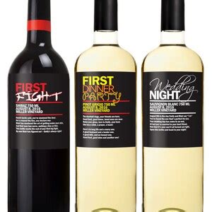 Marriage Milestone Wine Labels First Year Married Wine Labels