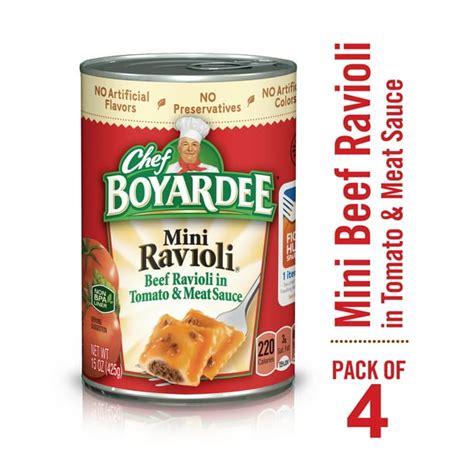 Chef Boyardee Mini Beef Ravioli In Tomato Sauce Microwave Pasta 4