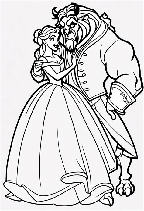 1 Beauty And The Beast Coloring Pages ColorBliss