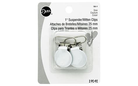 Dritz Suspendermitten Clip 1 White 2pc Michaels