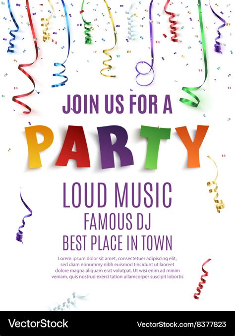 Party poster template Royalty Free Vector Image