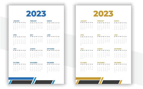 2023 Parete Calendario Design 13660936 Arte Vettoriale A Vecteezy