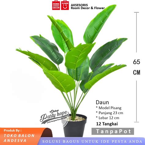 Jual Daun Pisang Artificial Daun Pisang Plastik Dekorasi Tanaman