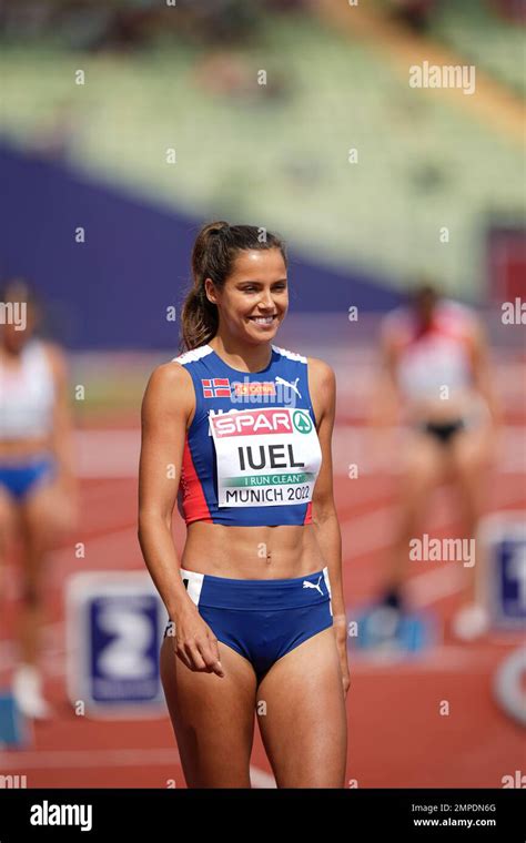 Amalie IUEL participating in the 400 meters hurdles of the European ...