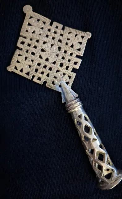 VINTAGE ETHIOPIAN ORTHODOX Priest S Handheld Blessing Cross Coptic