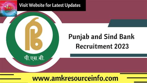 Punjab And Sind Bank Specialist Officer Recruitment 2023 Notification