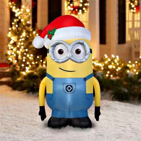 Inflatable Christmas Decorations Despicable Me Minion Lighting Airblown