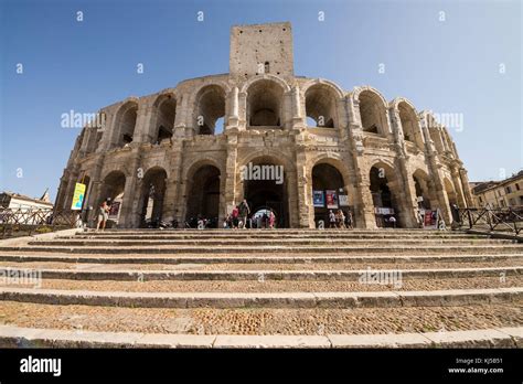 Roman Amphitheater Arles Provence France Europe Stock Photo Alamy