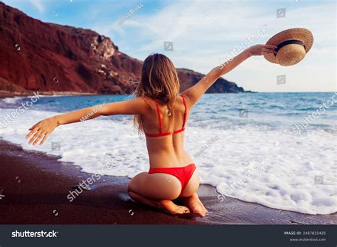Back View Sexy Woman Bikini Relaxing Stock Photo Shutterstock