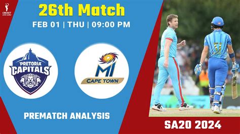 Pretoria Capitals Vs Mi Cape Town Th Match Prediction Sa Pc