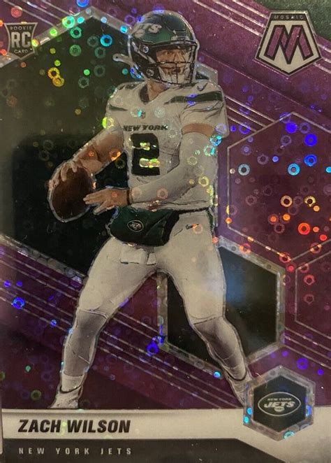 Zach Wilson 2021 Mosaic No Huddle Purple 302 Price Guide Sports Card