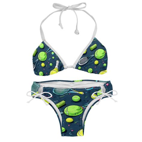 Tennis Swim Wear Detachable Sponge Adjustable Strap Bikini Set Two Pack For Multiple Scenes