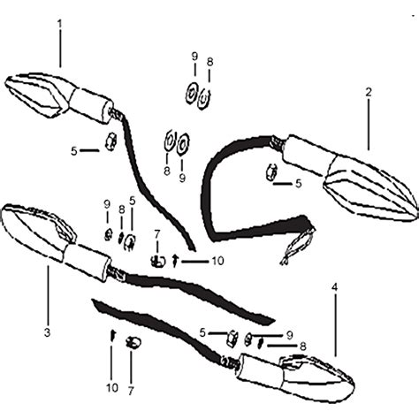 VUE ECLATEE PIECE CLIGNOTANTS MOTO MASAI X RAY 125