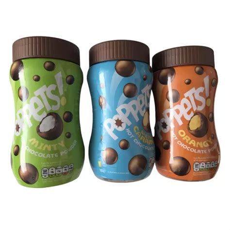 POPPETS HOT CHOCOLATE Flavours Minty Orangy And Salted Caramel G PACK PicClick UK