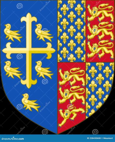 Glossy Glass Royal Arms Of England And France The Coat Of