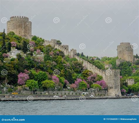 Istanbul, Istanbul Province / Turkey: 19 April, 2016: the Rumeli Hisari Fortress on the Strait ...