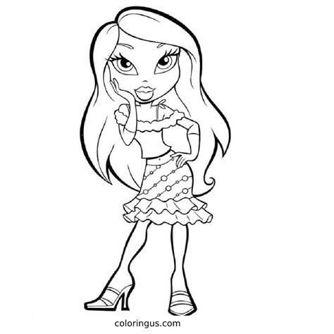 Bratz Coloring Pages Free Printable Pdf