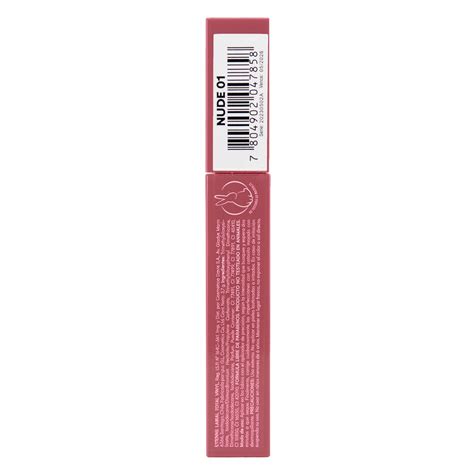 Total Vinyl Long Lasting Labial Líquido Nude 01 3 7 gr Cruz Verde